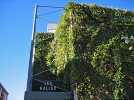 Vertical Garden by Patrick Blanc, covering the car parking above les Halles, left alcove corner, Avignon, France