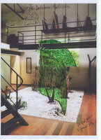 Voile Dedans-Dehors by Patrick Blanc chez Philippe Gravier, Esquisse