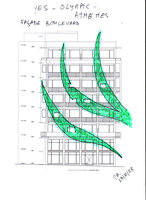 Yes Hotel, Athènes, façade Boulevard by Patrick Blanc, Oct 2008