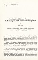 Blanc P., 1977, Contribution à l&#039;études des Aracées, 1, Remarques sur la croissance monopodiale, Rev. gen. Bot., 84, 115-126