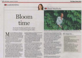 Sydney Morning Herald’s Spectrum  17 August 2013, Vertical Garden by Patrick Blanc