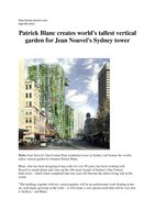 Dezeen.com Sept 9th 2013, Vertical Garden by Patrick Blanc