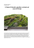 La repubblica.it  13 sept 2013, Vertical Garden by Patrick Blanc