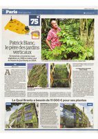 Le Parisien, 1er juillet 2017, Vertical Garden by Patrick Blanc