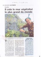 Le Parisien juillet 2004, Vertical Garden by Patrick Blanc