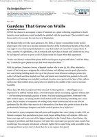 New York Times May 2010, Vertical Garden by Patrick Blanc