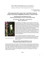 New York Botanical Garden press, Orchid Show, 2012, Vertical Garden by Patrick Blanc 