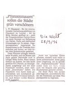 Die Welt, 28 Sept 1994, Vertical Garden by Patrick Blanc
