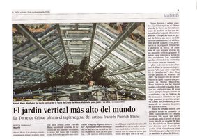 El Pais, 13 Sept 08, Vertical Garden by Patrick Blanc
